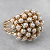 Bush - Anillo con Incrustaciones de Perlas