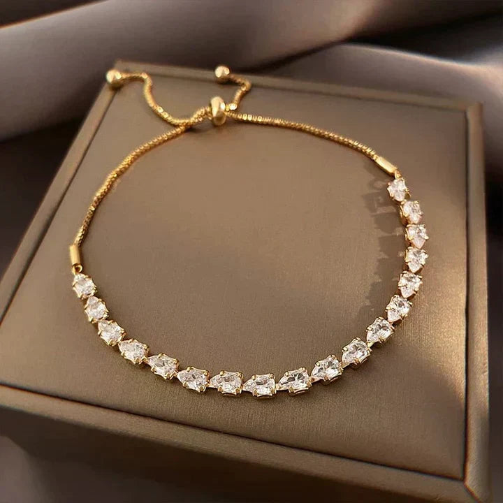 Pulsera de Zirconia en Oro