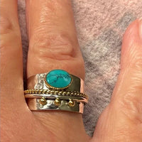 Anillo Aro Ancho de Turquesa