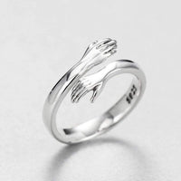 Anillo Ajustable Abrazo en Plata