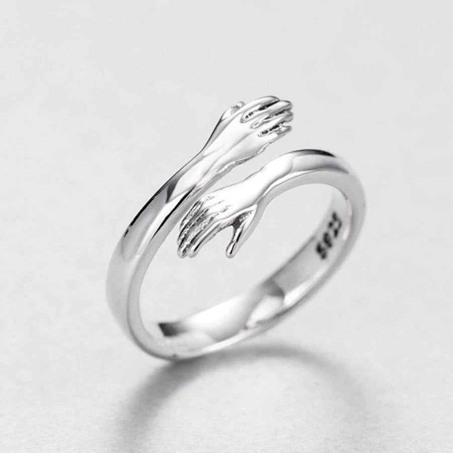 Anillo Ajustable Abrazo en Plata