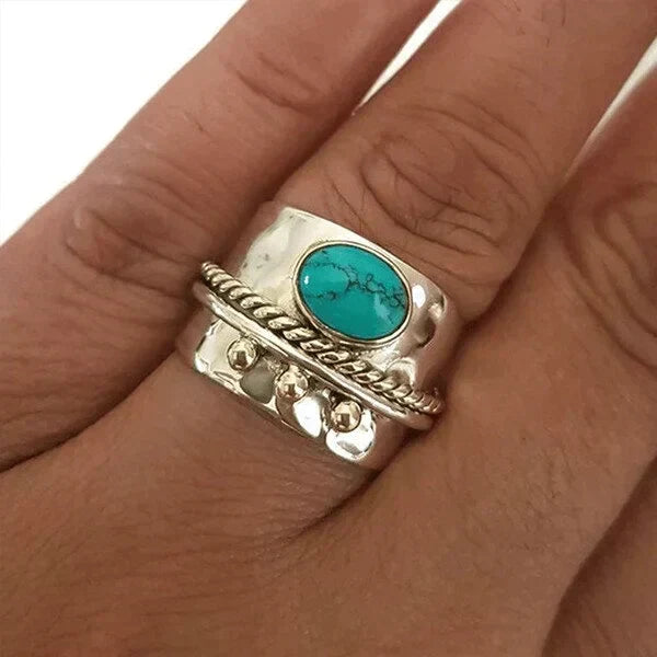 Anillo Aro Ancho de Turquesa