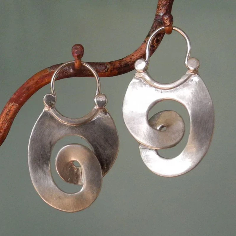 Aretes Irregulares en Plata Vintage
