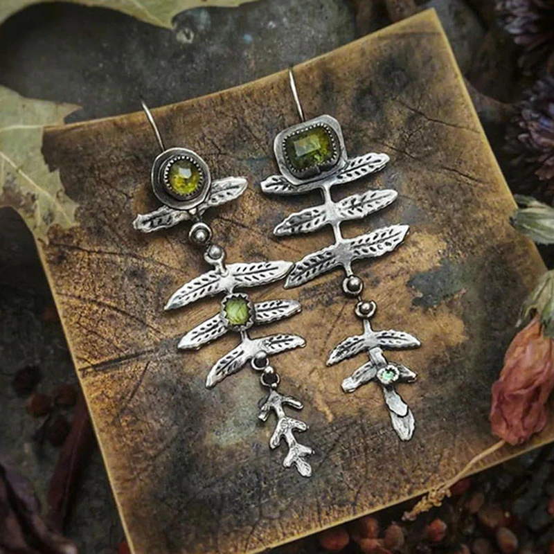 Aretes Vintage de Naturaleza en Plata