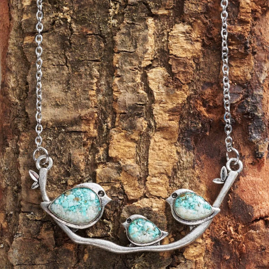 Collar Vintage de Pajarito en Plata