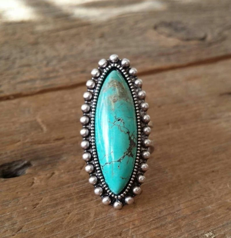 Anillo Vintage de Piedra Turquesa