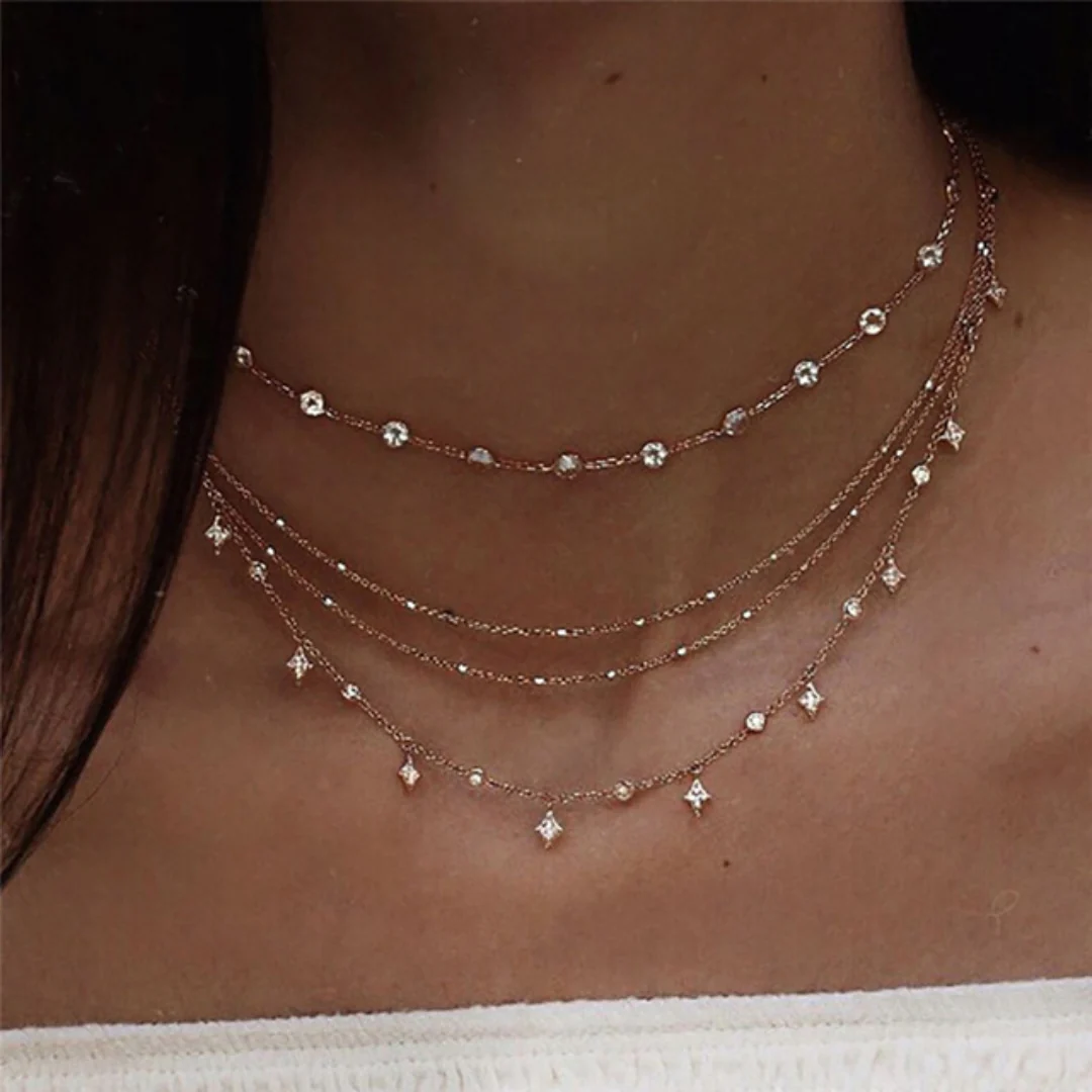 Collar de Cristal Dorado