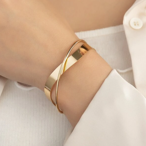Pulsera Dorada Doble Elegante