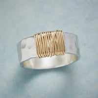 Anillo Vintage de Hilos Dorados en Plata