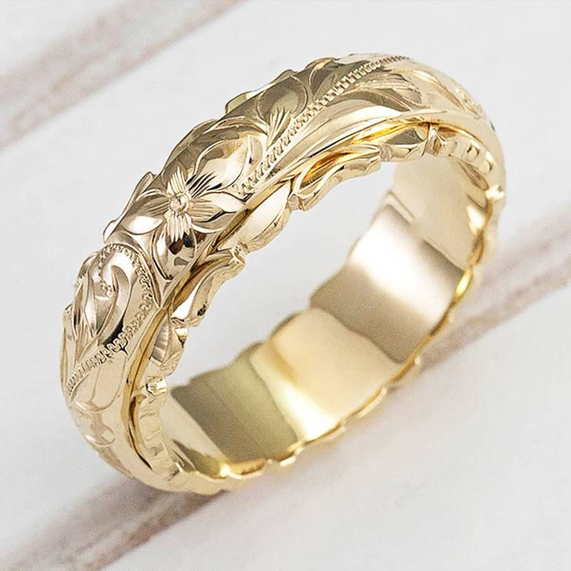 Anillo Vintage de Flor en Oro