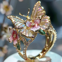 Anillo Dorado Vintage Floral Canifis