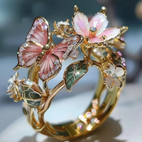 Anillo Dorado Vintage Floral Prifddinas