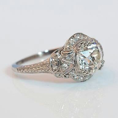 Anillo Vintage Cristalino en Plata