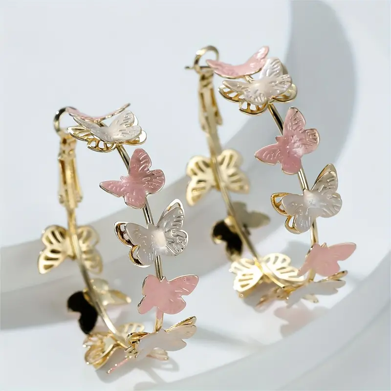 Aretes de Aro Vintage de Mariposas