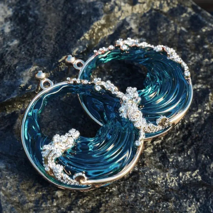 Aretes Vintage Redondos del Océano