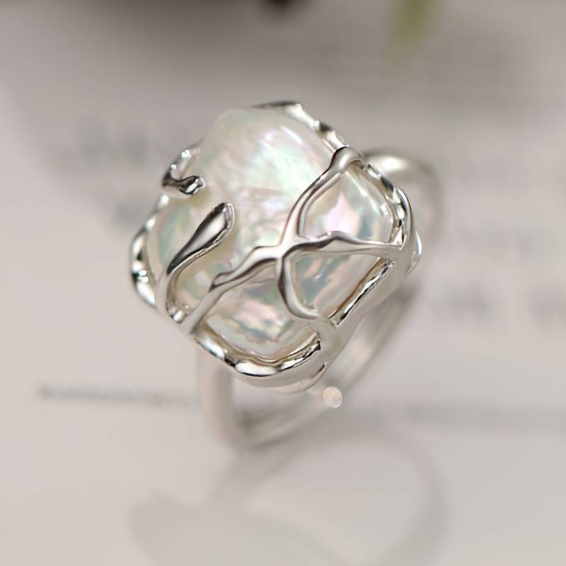 Anillo Vintage de Perla en Plata