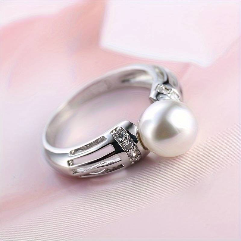 Anillo Vintage de Perla en Plata