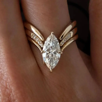 Anillo de Corona Gota en Oro