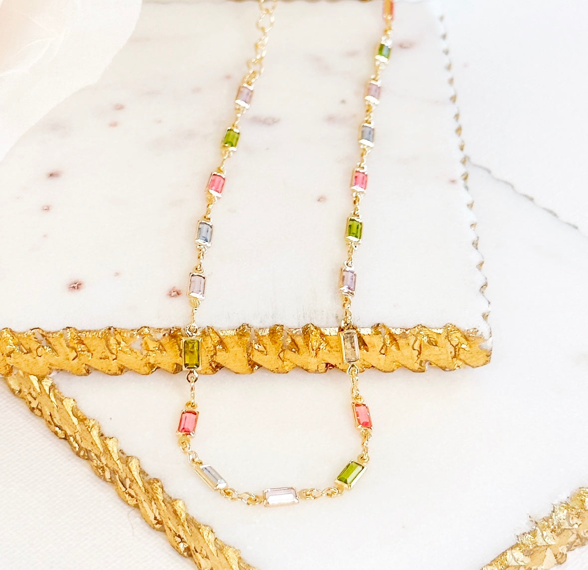 Collar Isabella de Piedra de Zirconia Multicolor