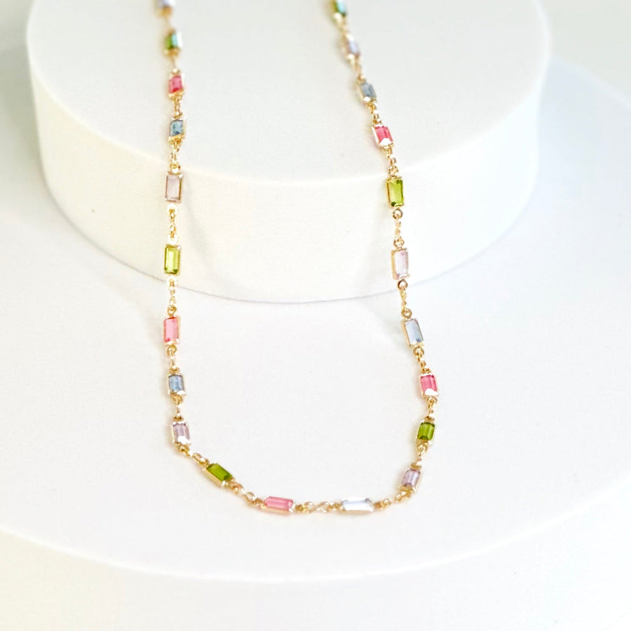 Collar Isabella de Piedra de Zirconia Multicolor