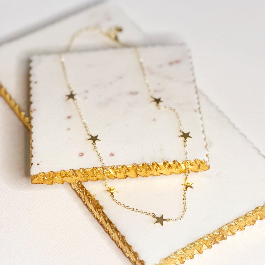 Collar Choker Stella con Dije de Estrella Delicado - Oro o Plata