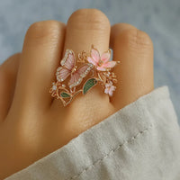 Anillo de Zirconia Mariposa Radiante