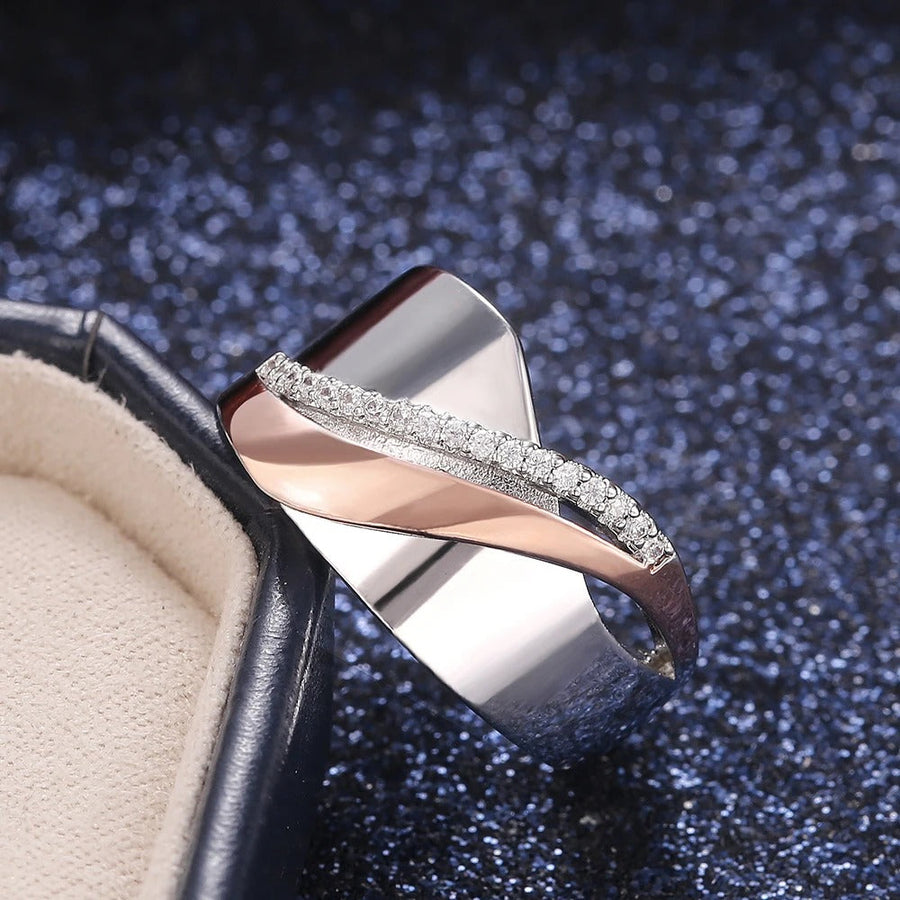 Anillo Dos Tonos en Plata & Oro Rosa