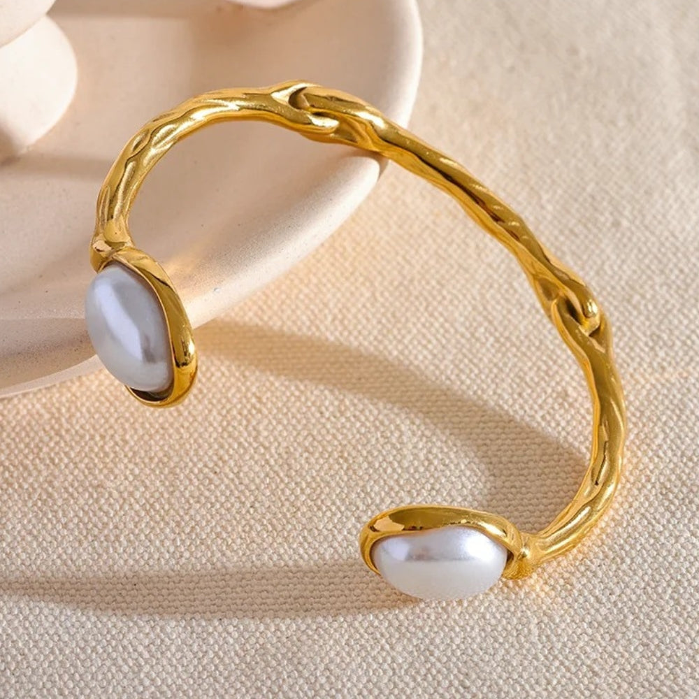 Brazalete Vintage de Perla Blanca