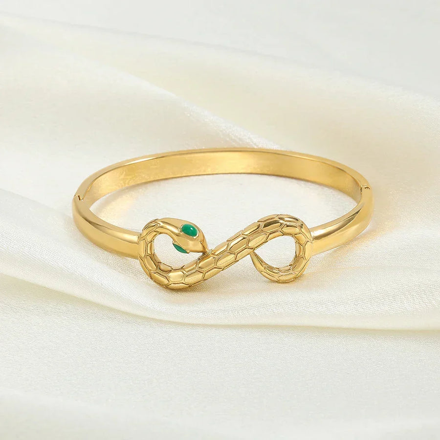 Brazalete de Serpiente Infinito en Oro
