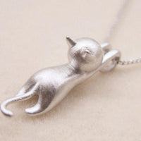 Collar de Gatito Juguetón en Plata Esterlina 925