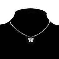Collar de Mariposa en Plata y Bañado en Oro